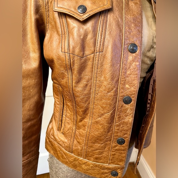 Gorgeous Brown Genuine Leather Gap Jacket - Picture 5 of 10